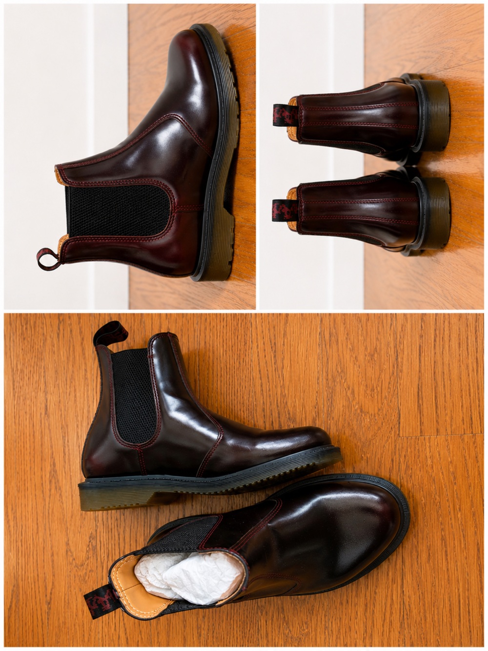Dr. Martens cherry burgundy Chelsea Boots NWT